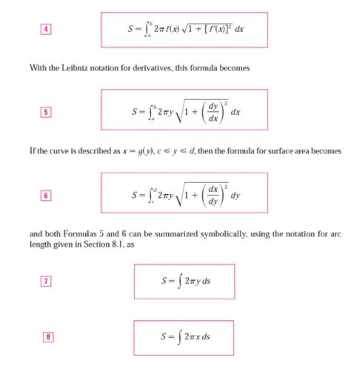 Area of a Surface of Revolution (Integration)