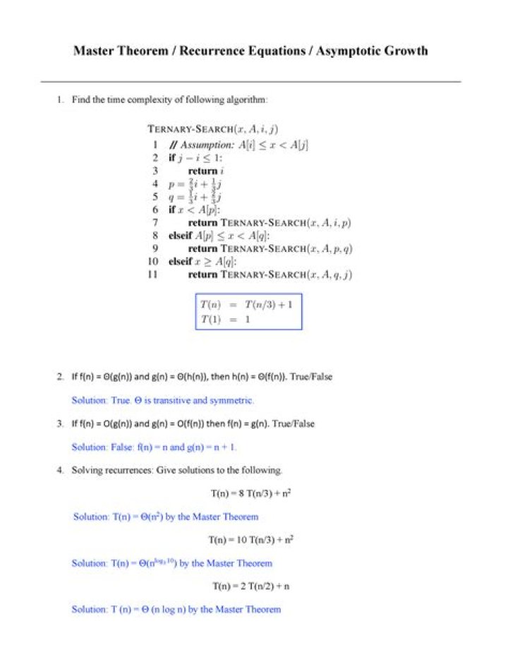 Asymptotic growth of recurrence sequences