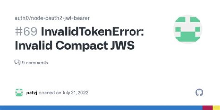 Auth0 Invalid Compact JWS