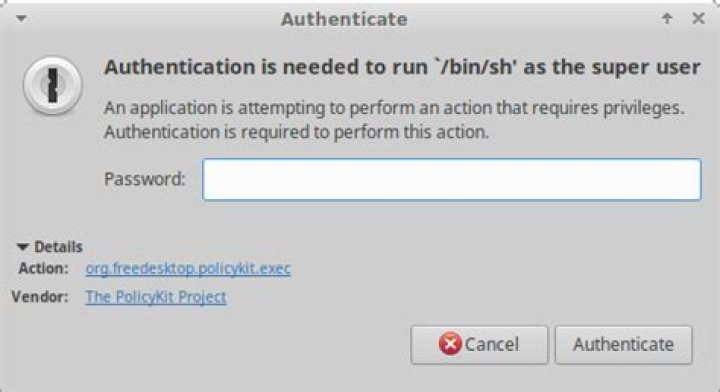 Authentication Required Popup