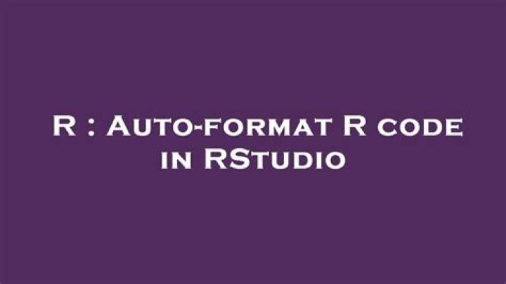 Auto-format R code in RStudio