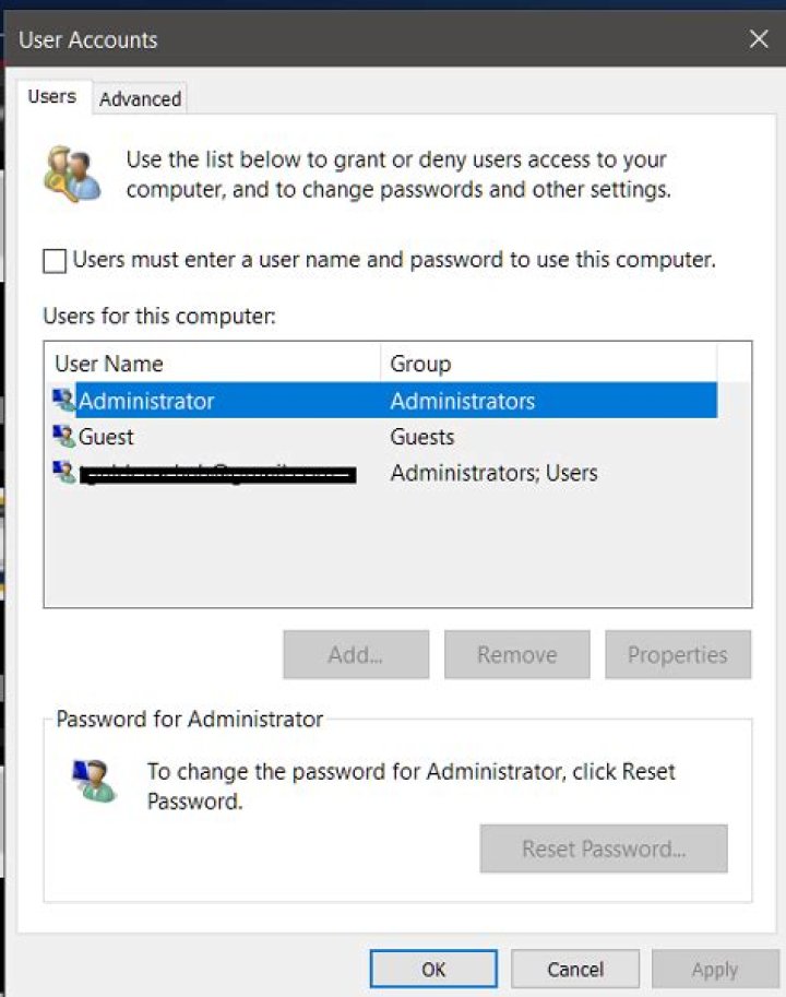 Autologin Windows 10 20H2