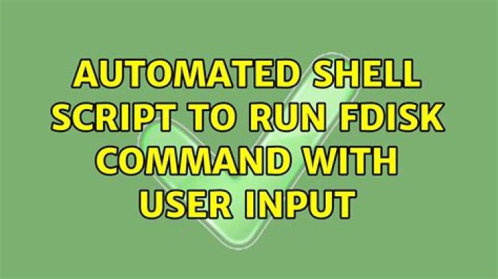 Automated Shell script to run fdisk command with user input