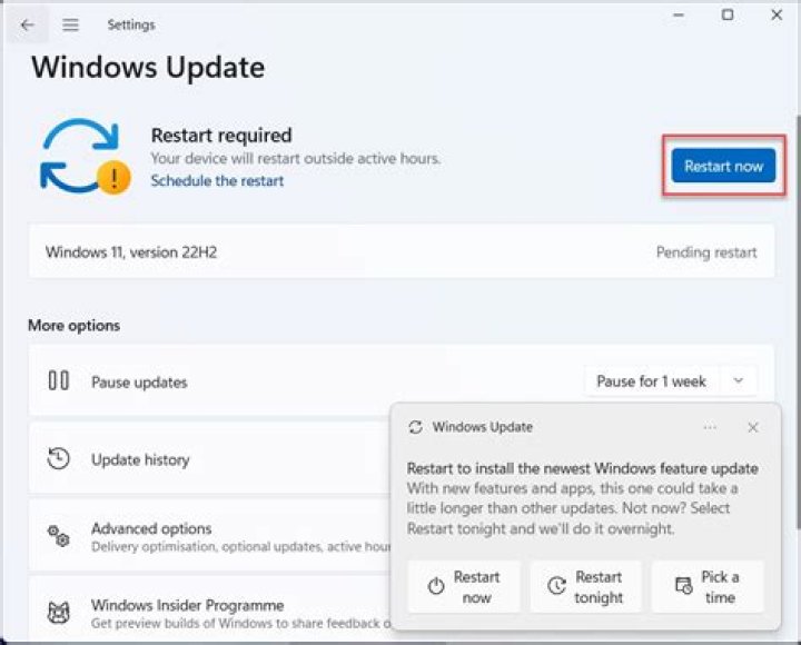 Automating installing all Windows Updates and restart right now