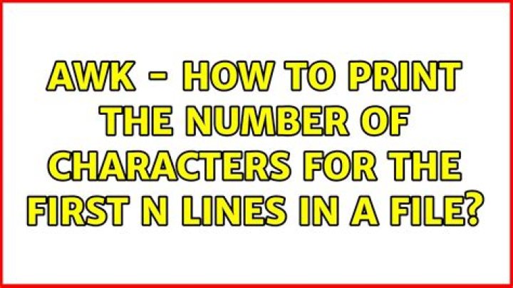 awk - How to print the number of characters for the first n lines in a file?