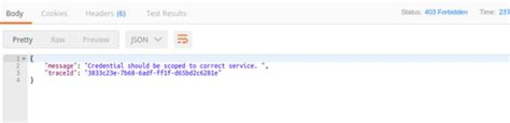 AWS IOT - Credential should be scoped to correct service