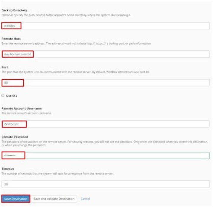 Backing up to Box.net account (webdav and Deja)