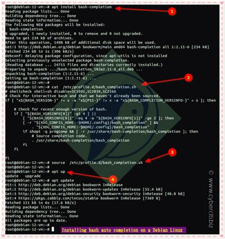 Bash auto completion