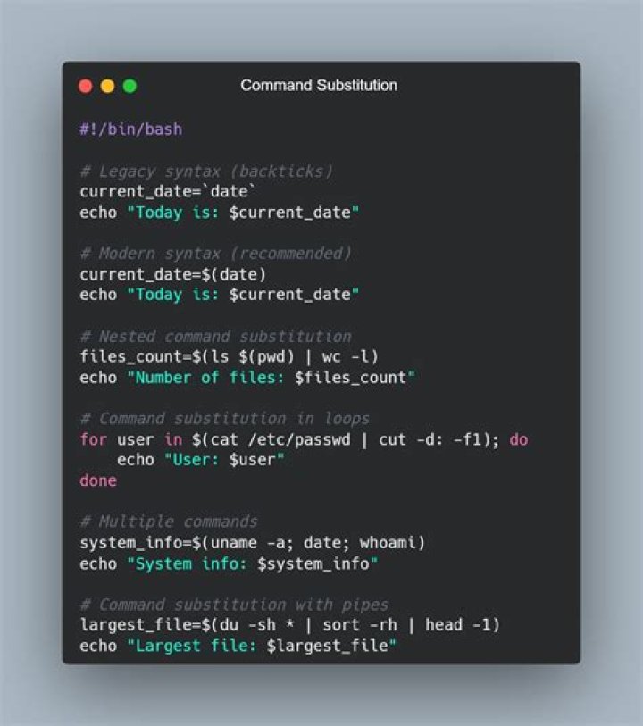 Bash Command Substitution doesn't work