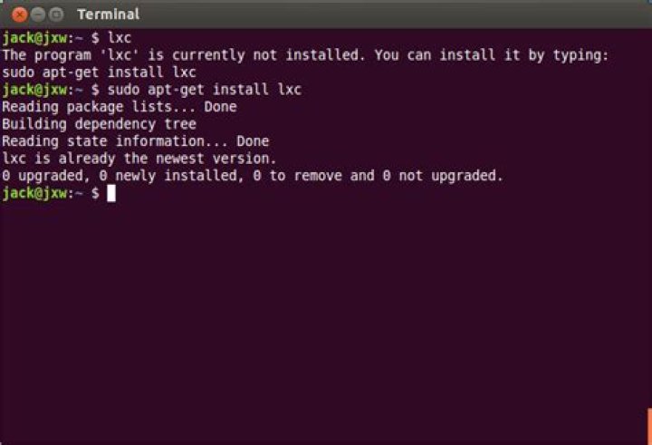 bash doesn't think lxc is installed, apt thinks it is