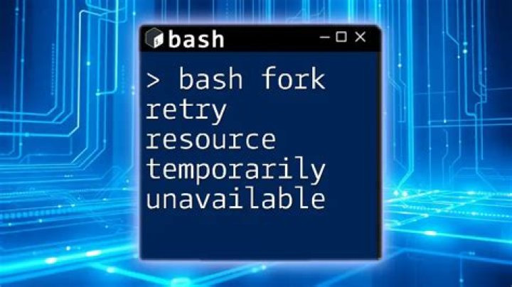 bash fork: retry: Resource temporarily unavailable
