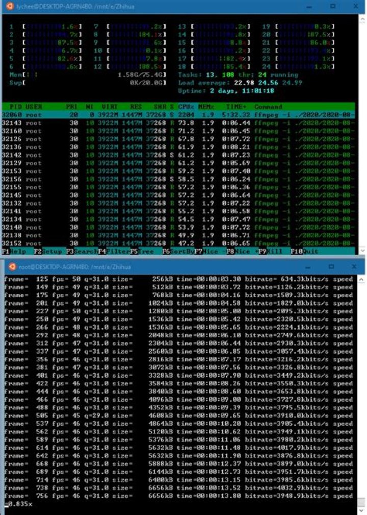Bash script to run FFmpeg concat on MP4 files in batches of 5