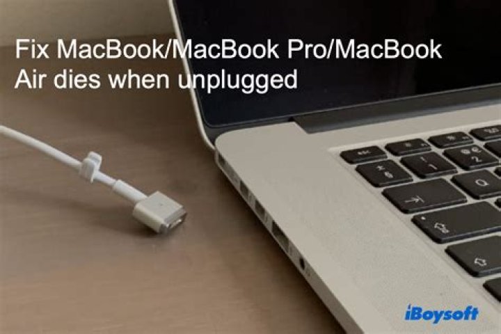 Battery on Macbook Air shows fully charged but computer dies when unplugged