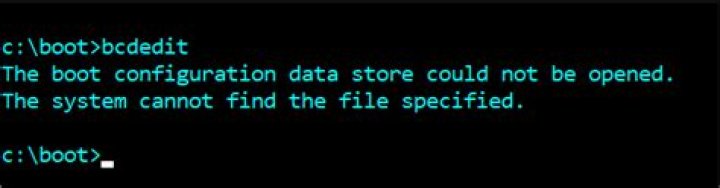 bcdedit - The boot configuration data store could not be opened