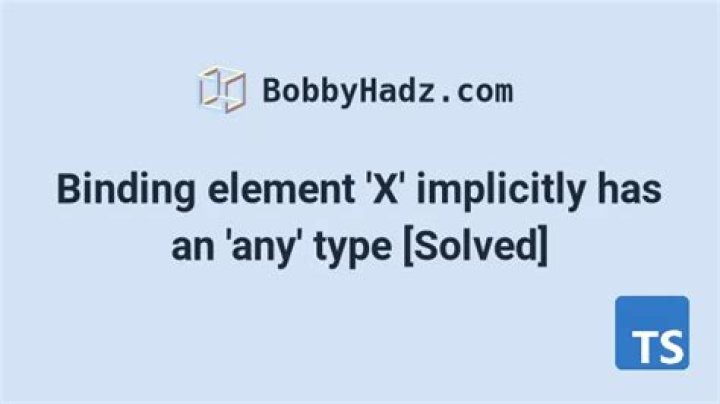 Binding element 'index' implicitly has an 'any' type