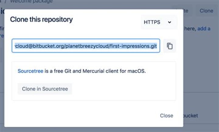 Bitbucket clone button