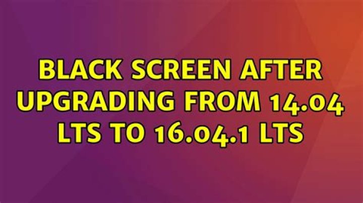 Black screen after upgrading to Ubuntu 16.04