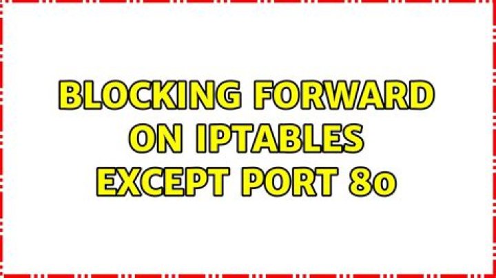 Blocking FORWARD on iptables except port 80