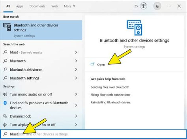 Bluetooth settings