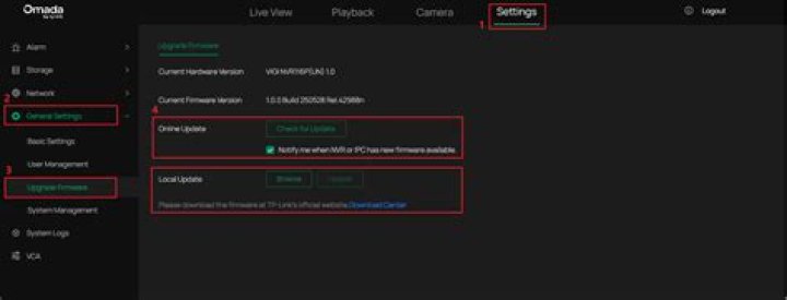 Browse to firmware to upload
