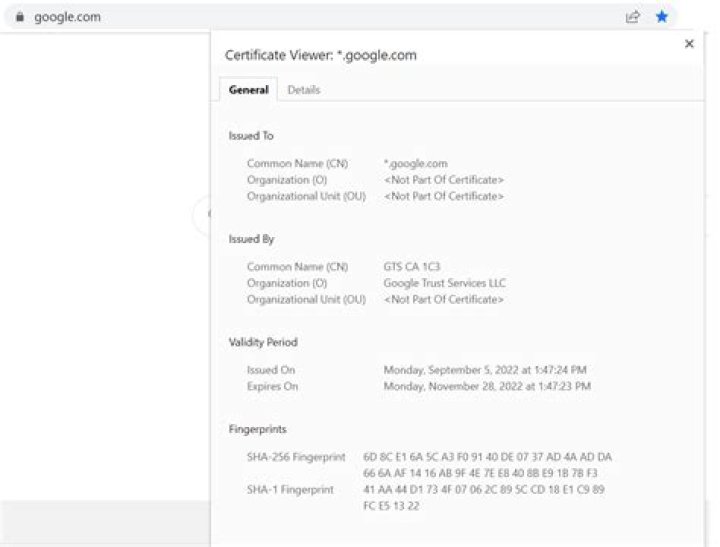 browser certificate