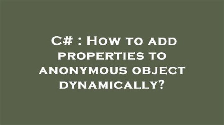 C# anonymous object with properties from dictionary