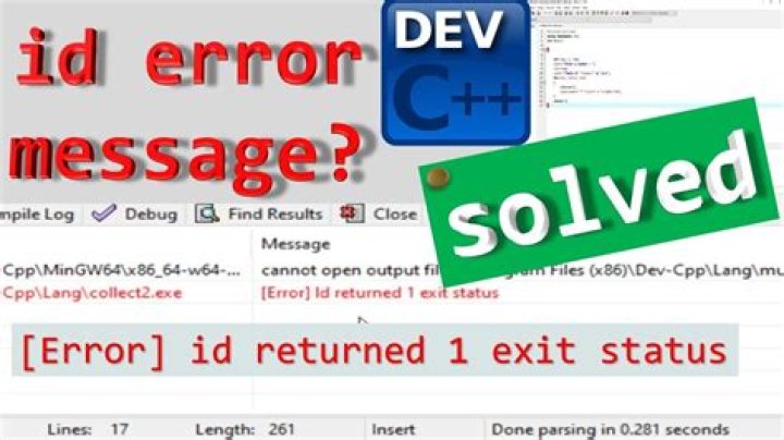 C compile error: Id returned 1 exit status