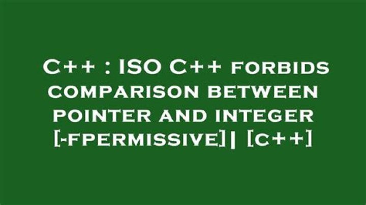c++ compile error: ISO C++ forbids comparison between pointer and integer
