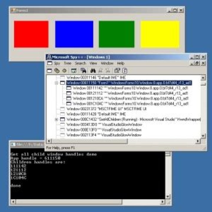 C# get child handles using FindWindowEx by name and ordinal number