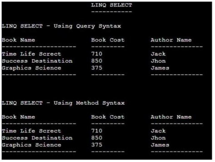 C# LINQ select from list
