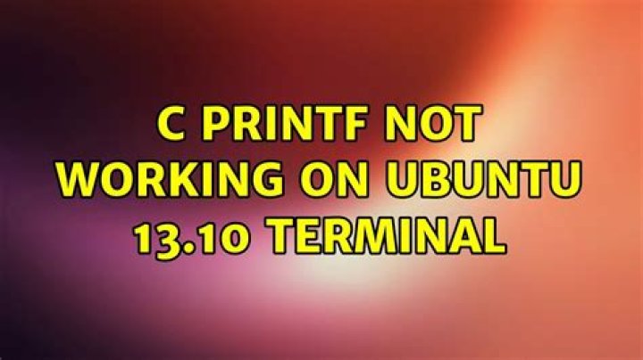 C printf not working on ubuntu 13.10 terminal