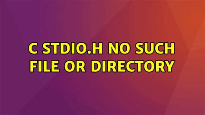 C stdio.h no such file or directory