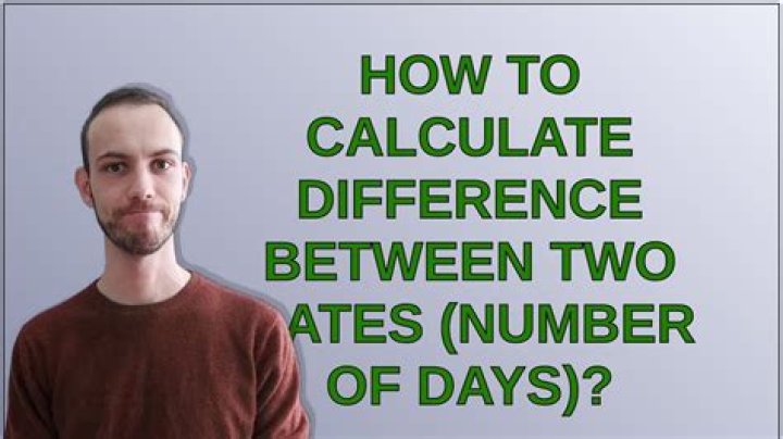 Calculate difference between two dates (number of days)?