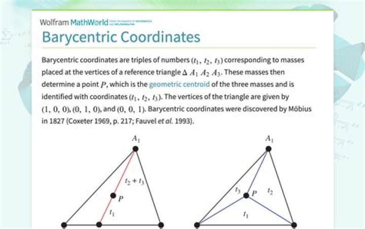 Calculating the barycentric coordinates for a point in a triangle?