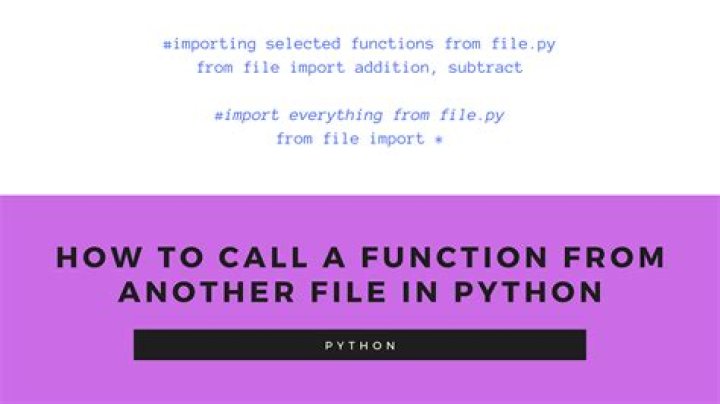Call a function from another file?