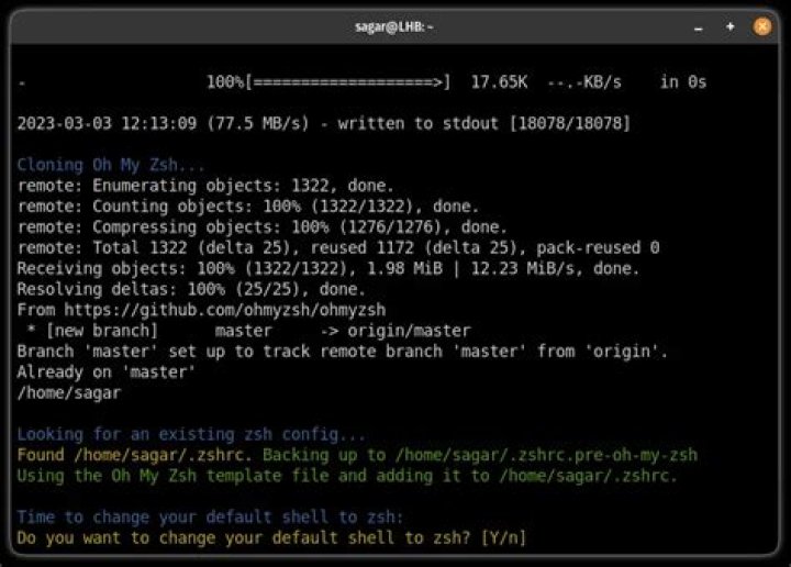 Can't change shell from zsh to bash?
