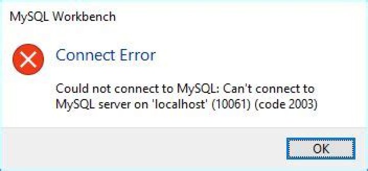Can't connect to MySQL server on '127.0.0.1' (10061) (2003)
