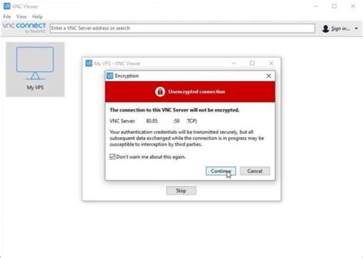 Can't connect to VNC server
