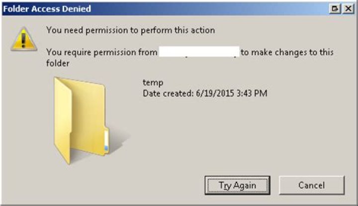 Can't delete folder and I am admin. 