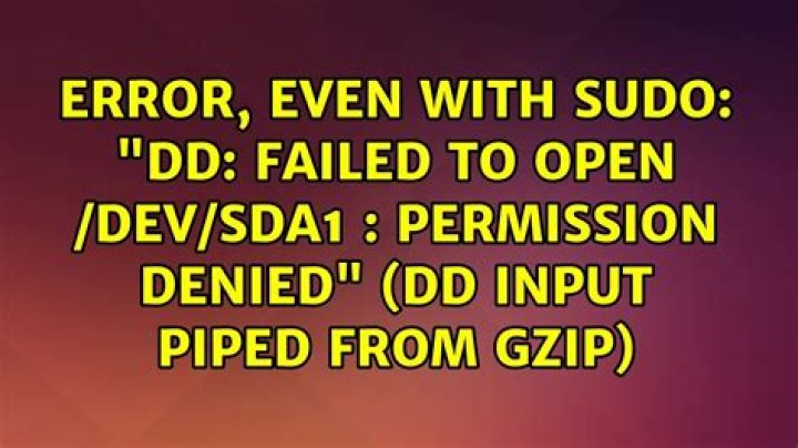 can't do anything on sda1 permission denied