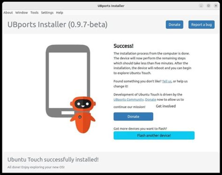 Can't install ubuntu-touch (dual boot) on mobile (stuck in <waiting for device>)