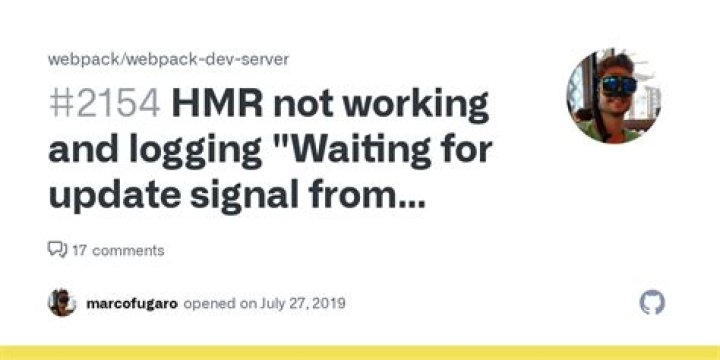 Can't set up the HMR: stuck with 