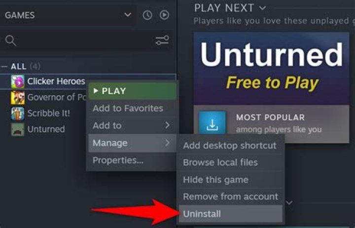 Can't uninstall games i downloaded from steam Ubuntu 20.04