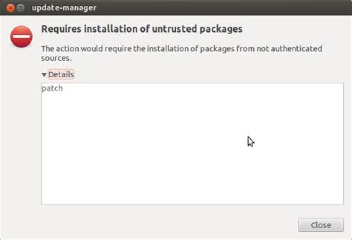 Can't update Chrome - requires installation of untrusted packages