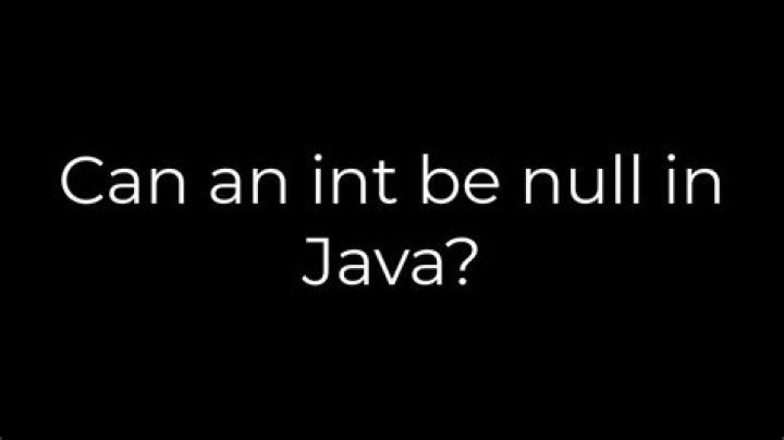 Can an int be null in Java?