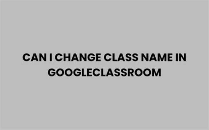 Can I change class?