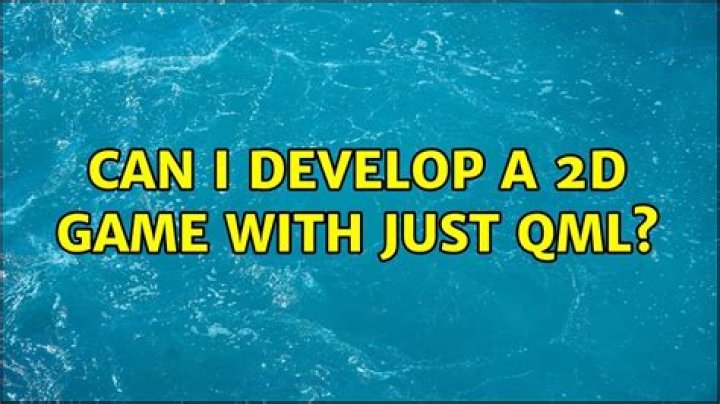 Can I develop a 2D game with just QML?