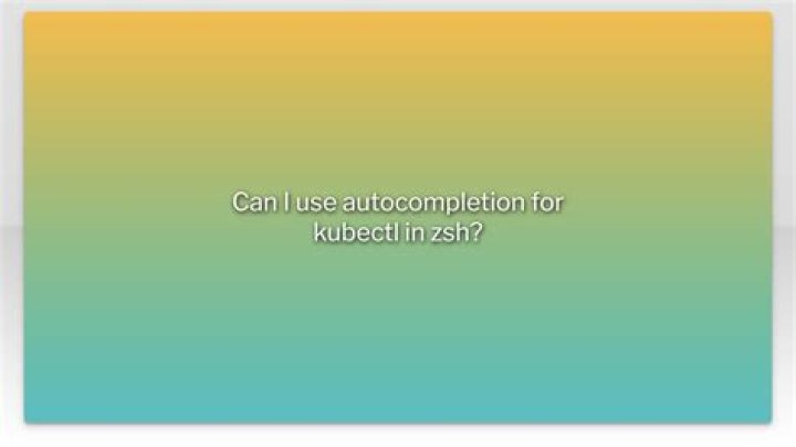 Can I use autocompletion for kubectl in zsh?