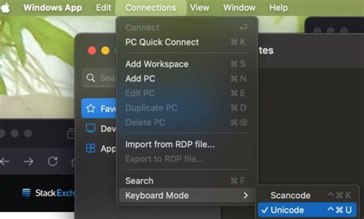 Can I use my local keyboard layout in a remote desktop session?