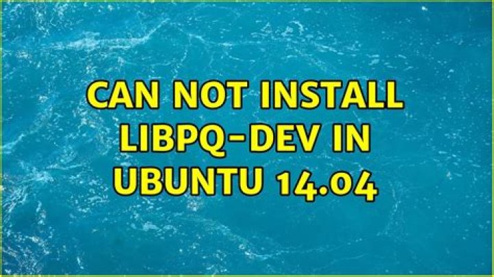 can not install libpq-dev in ubuntu 14.04